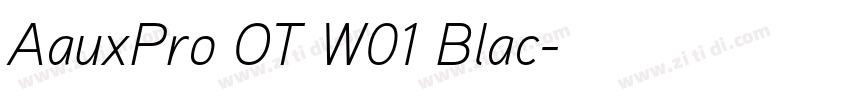 AauxPro OT W01 Blac字体转换 AauxPro OT W01 Blac字体转换